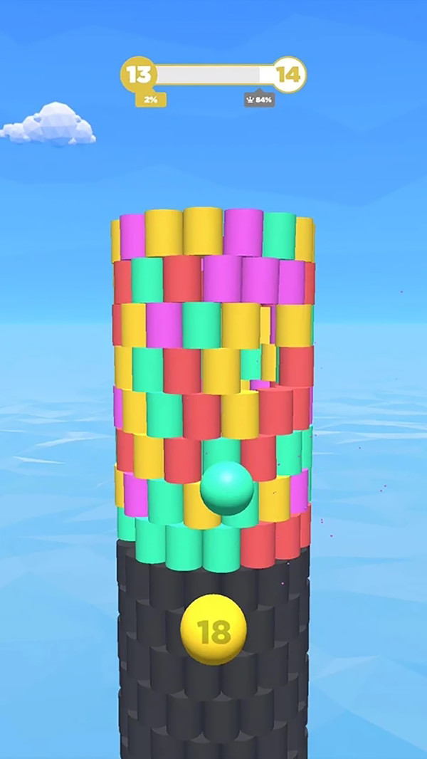 彩色球跳塔2