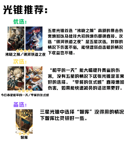 崩坏星穹铁道青雀角色培养攻略