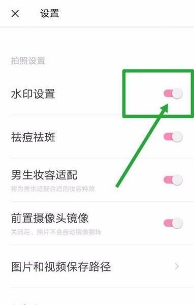轻颜相机app水印设置教程图片4