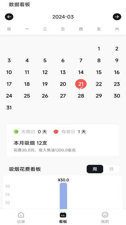 今日戒烟记录软件截图1