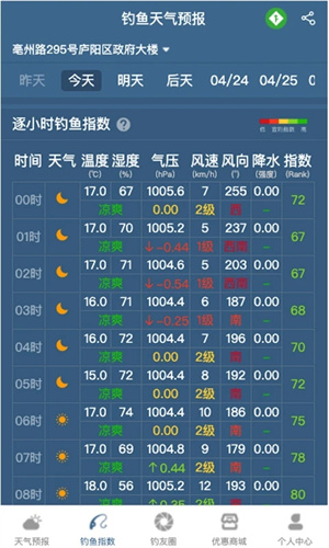 钓鱼天气预报专业版截图1