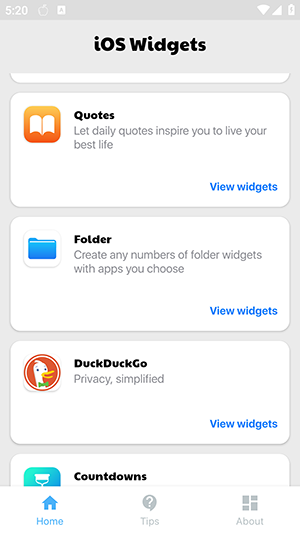 iOS Widgets