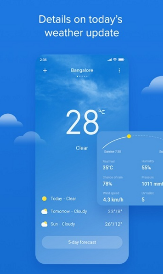 小米天气预报app截图1: