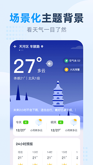 小时天气预报截图2: