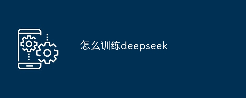 怎么訓(xùn)練deepseek