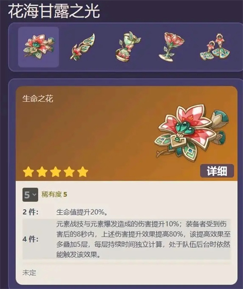 原神花海甘露之光效果介紹 3.6新圣遺物測評