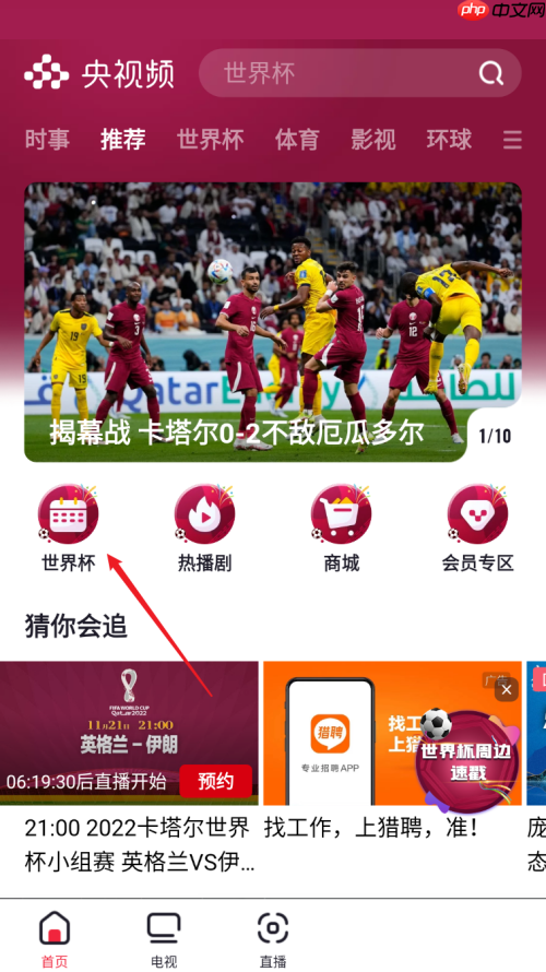 央視頻怎么看世界杯直播？直播<strong>精準(zhǔn)三肖三碼精準(zhǔn)計劃下載</strong>央視頻看世界杯直播教程